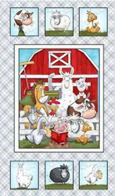 Farmland Tails 24" x 43"/45" Cotton Panel Fabric