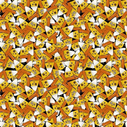 Steampunk Hallow 2 Candy Corn Cotton Fabric