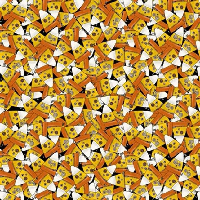 Steampunk Hallow 2 Candy Corn Cotton Fabric