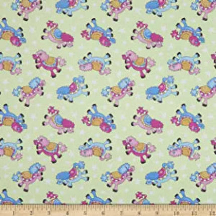 Once Upon A Time Tossed Horses Cotton Fabric Table Runner & Placemats