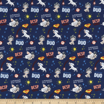 DC League Super Pets Early Days Cotton Fabric
