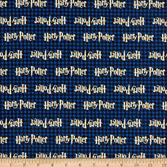 Harry Potter Houndstooth Black Cotton Fabric Curtain