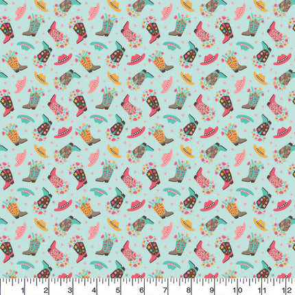 Wild West From Bow to Boot Flannel Fabric