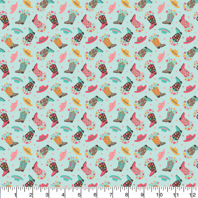 Wild West From Bow to Boot Flannel Fabric