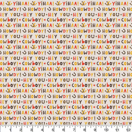 Wild West Howdy Flannel Fabric
