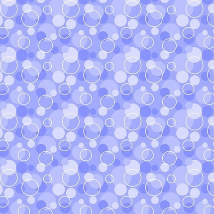 Periwinkle Bubbles Flannel Fabric