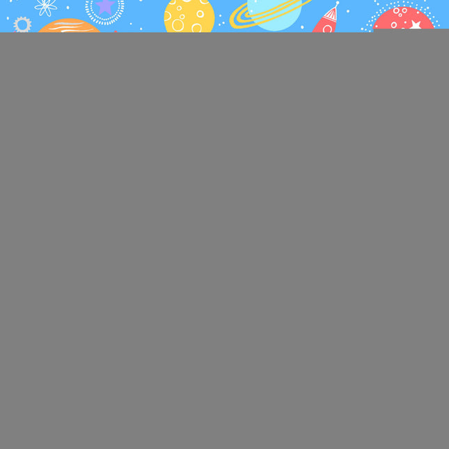 Pillowcase - Playtime Space Blue Flannel