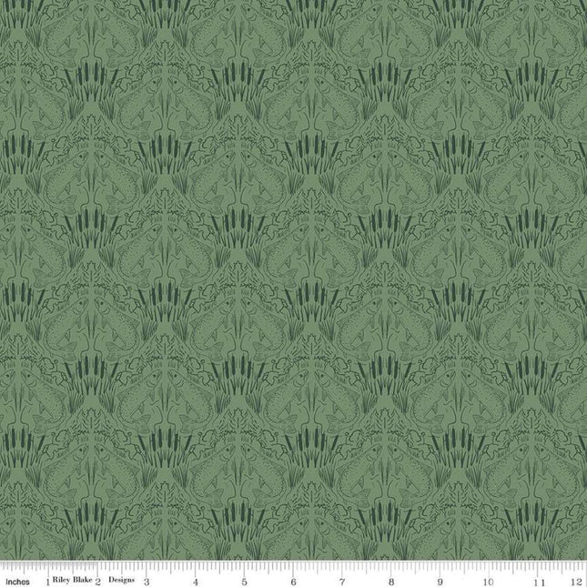 Let's Wander First Catch Sage Cotton Fabric