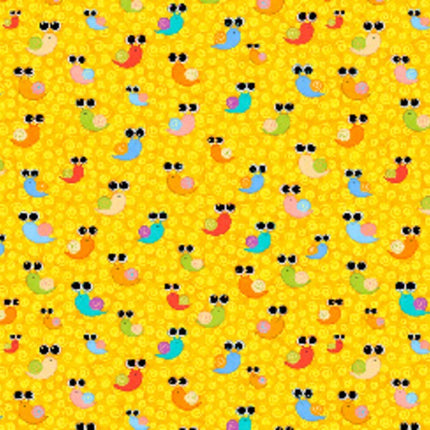 Hip Hop Sails Yellow Cotton Fabric