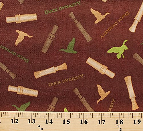 Duck Dynasty Wooden Duck Calls Whistles Cotton Fabric