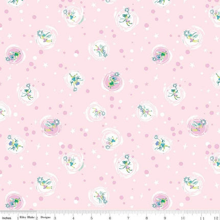 Forever Neverland Tink Pink Cotton Fabric