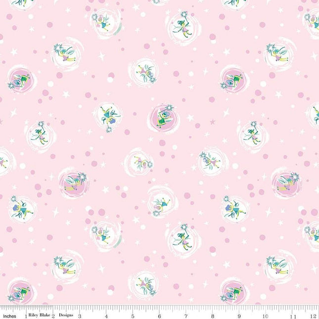 Forever Neverland Tink Pink Cotton Fabric