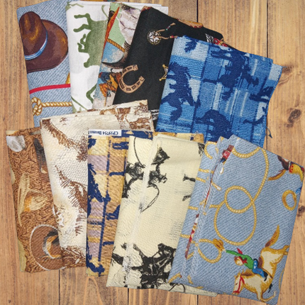 10 Fat Quarters - Assorted Western Cowboy Fat Quarter Bundle Cotton (4 Bundles)