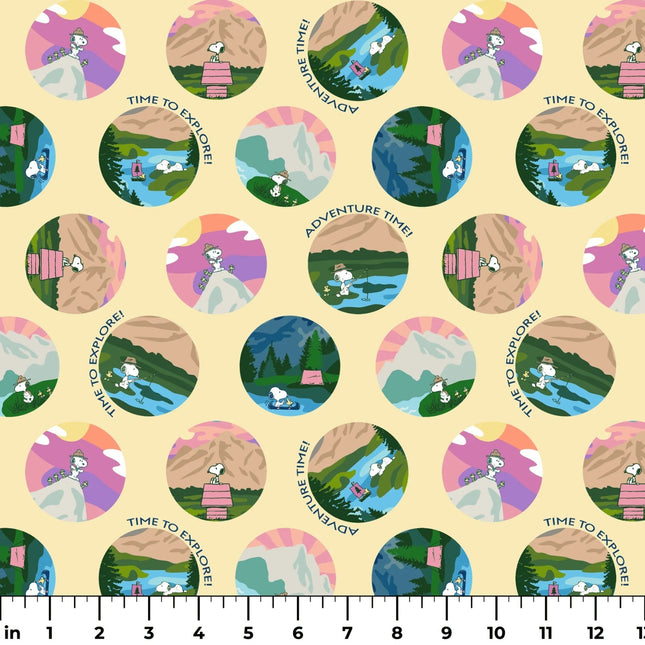 Peanuts Snoopy Adventure Awaits Cotton Fabric