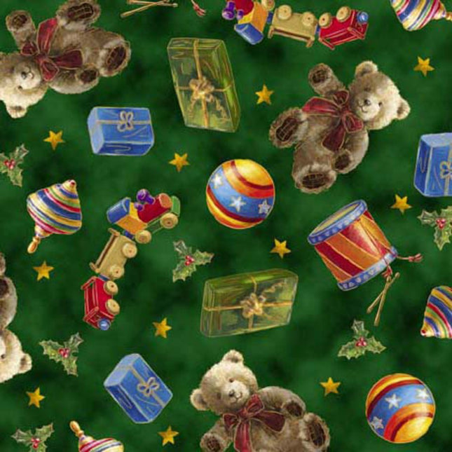 Checking it Twice Toys Forest Cotton Fabric