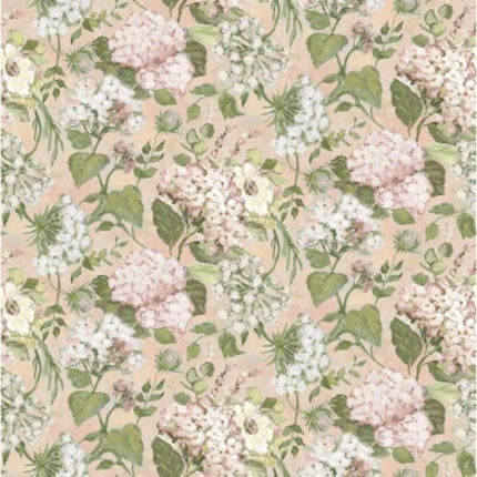Hydrangea Reverie Floral Packed Cotton Fabric