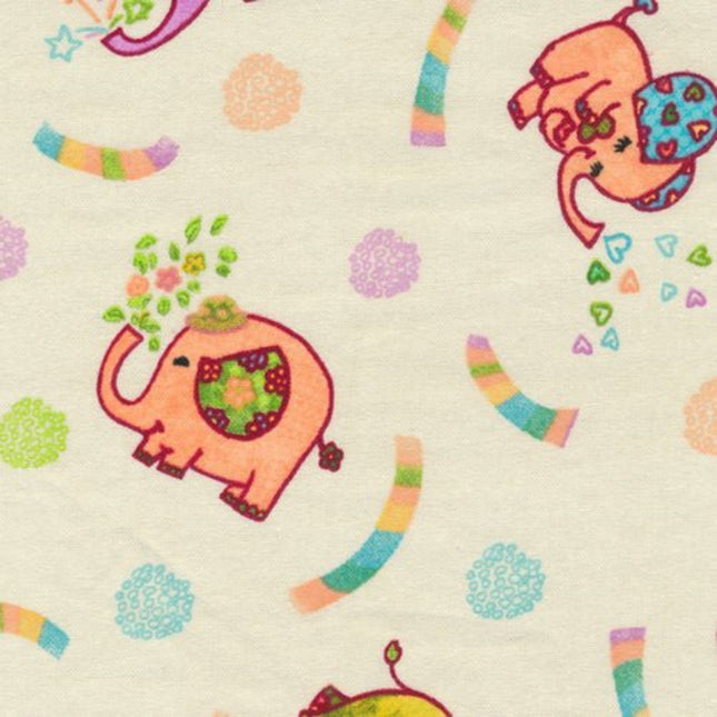 Pillowcase - Fluffy Flannel Elephant Party