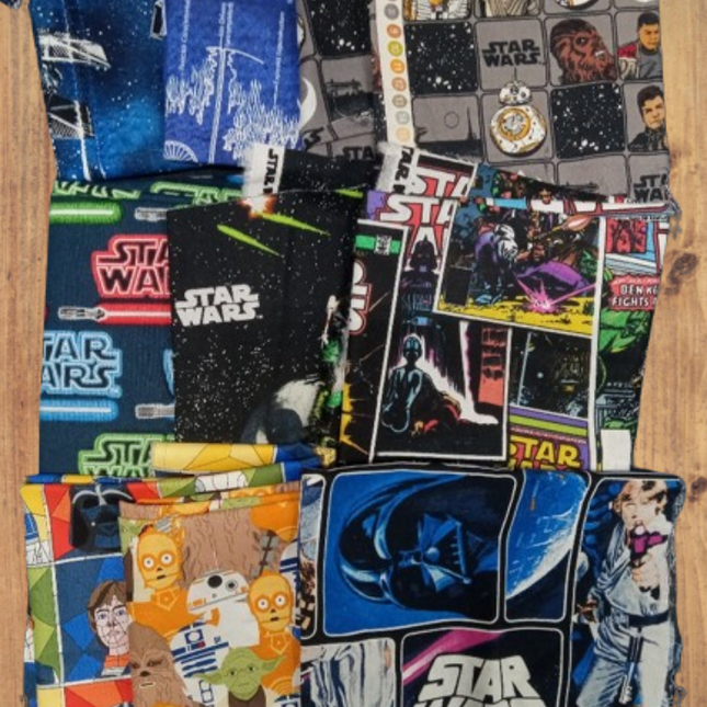 Assorted Star W Fabric - 1 lb Scrap Bundle