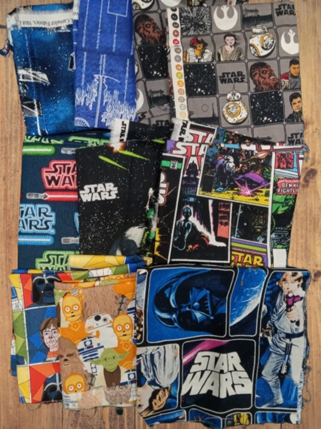 Assorted Star W Fabric - 1 lb Scrap Bundle
