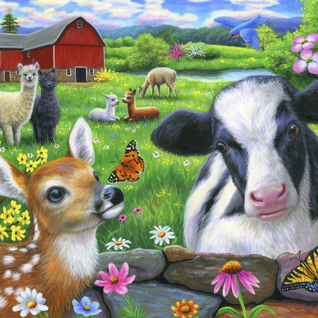 Handmade Tapestry "Friends at the Farm”