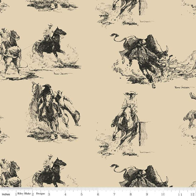 Pillowcase - Back of the Chutes Main Parchment Cotton
