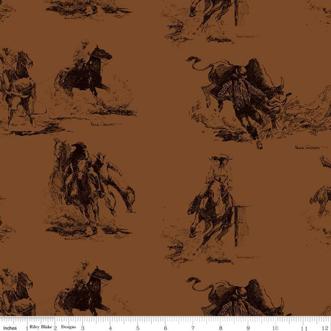 Pillowcase - Back of the Chutes Main Sienna Cotton