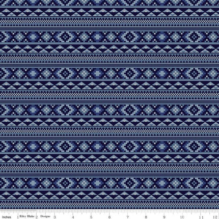 Back of the Chutes Stripe Denim Cotton Fabric