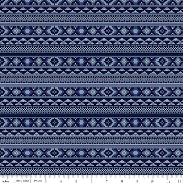 Back of the Chutes Stripe Denim Cotton Fabric