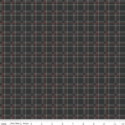 Woodsman Plaid Black Cotton Fabric