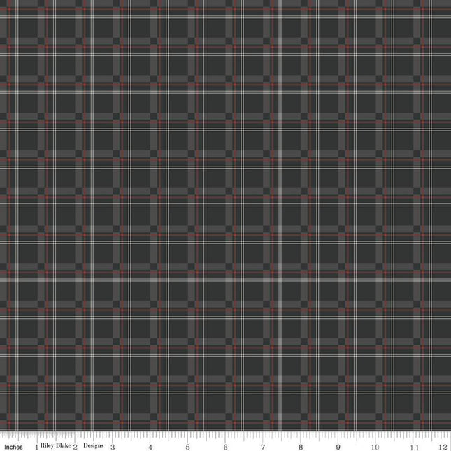 Woodsman Plaid Black Cotton Fabric