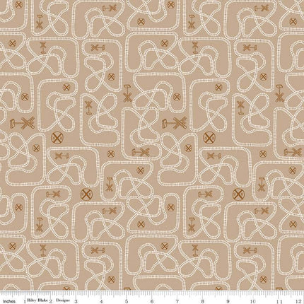 Handmade Placemat Or Table Runner 'Round the Mountain Table Tracks Tan