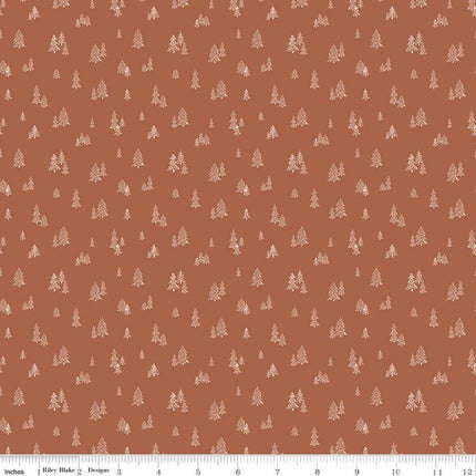 Handmade Placemat Or Table Runner 'Round the Mountain Pinpoint Pines Cinnamon