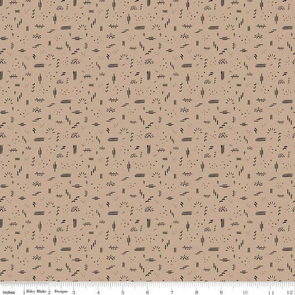 Handmade Placemat Or Table Runner 'Round the Mountain Dashed Tan