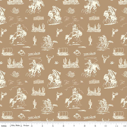 Handmade Placemat Or Table Runner John Wayne Courage Cowboys Tan
