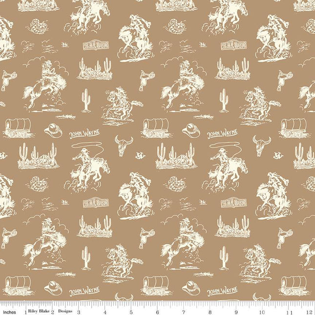 Handmade Placemat Or Table Runner John Wayne Courage Cowboys Tan