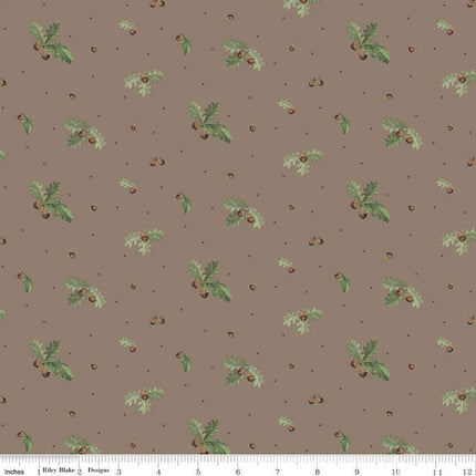 Handmade Placemat Or Table Runner Let's Get Lost in the Woods Acorns and Leaves Pebble