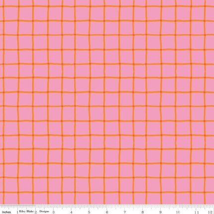 100 Aker Woods Picnic Plaid Pink Cotton Fabric