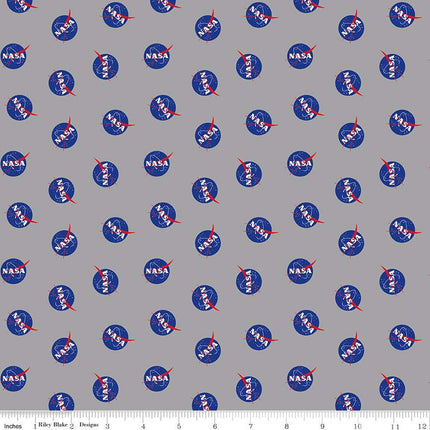 Handmade Placemat Or Table Runner Outer Space by NASA Logo Toss Gray