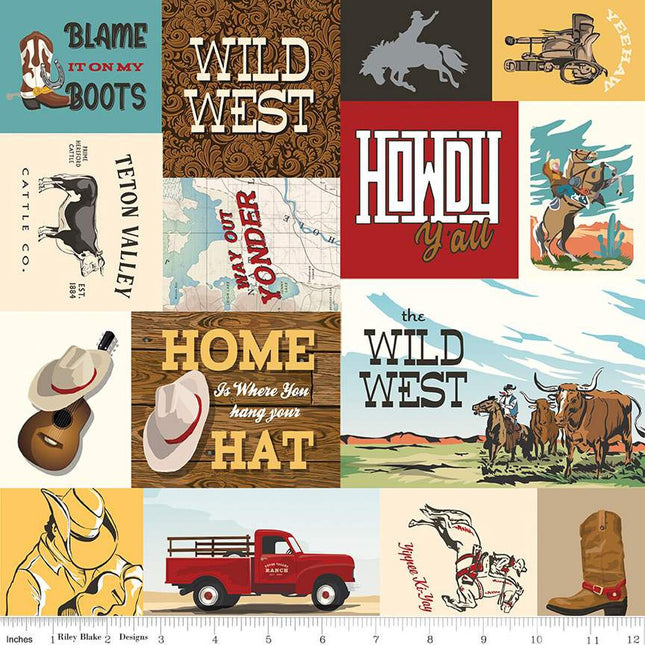 Handmade Placemat Or Table Runner Cowboys Main Multi