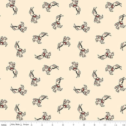 Handmade Valance or Curtain Panel Cowboys Cowboy Cream