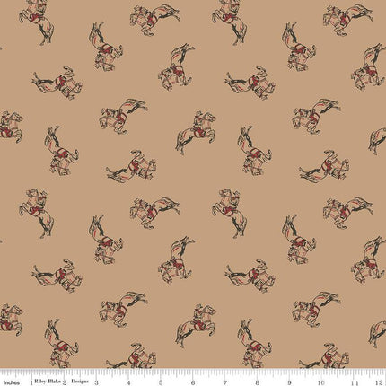 Cowboys Cowboy Tea Dye Cotton Fabric