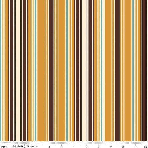 Handmade Placemat Or Table Runner Cowboys Stripes Ochre