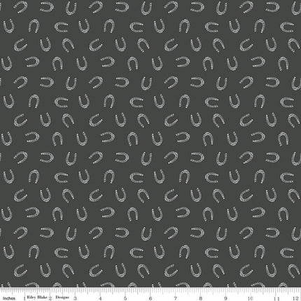Handmade Placemat Or Table Runner Cowboys Horseshoes Graphite