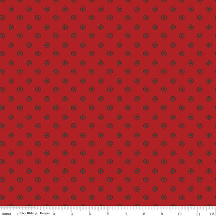 Handmade Valance or Curtain Panel Cowboys Circle Stars Barn Red