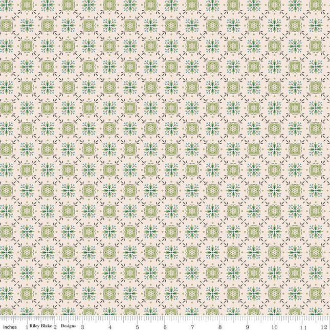 Piece & Plenty Herbs Lettuce Cotton Fabric