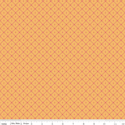 Piece & Plenty Flower Bed Marigold Cotton Fabric