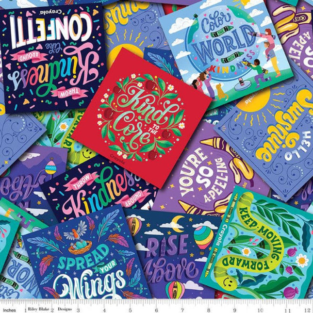 Single Layer Cotton Blanket - Colors of Kindness™ Card Toss Multi Cotton