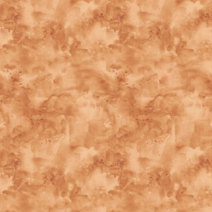 Farm Life Watercolor Wash Rust Fabric