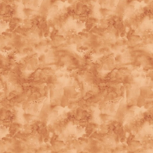 Farm Life Watercolor Wash Rust Fabric