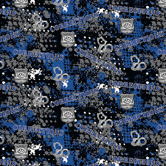Curtain Valance - Department of Corrections Blue Cotton